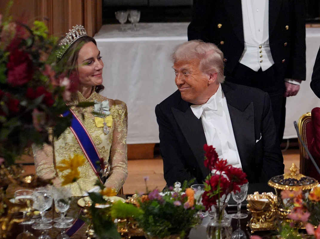 Kate Middleton cu președintele Donald Trump