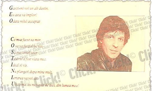 Această poezie a fost compusă special pentru Geo Costiniu şi  reprezintă mesajul lui de adio pentru toţi cei care l au îndrăgit  (Fotografii: Sever Gheorghe) jpeg