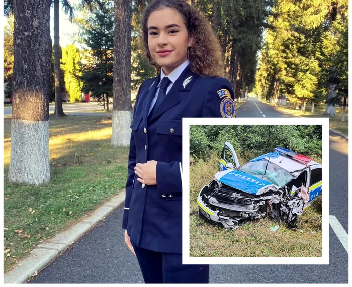 foto polițista care a murit în accident și mașina pe care o conducea
