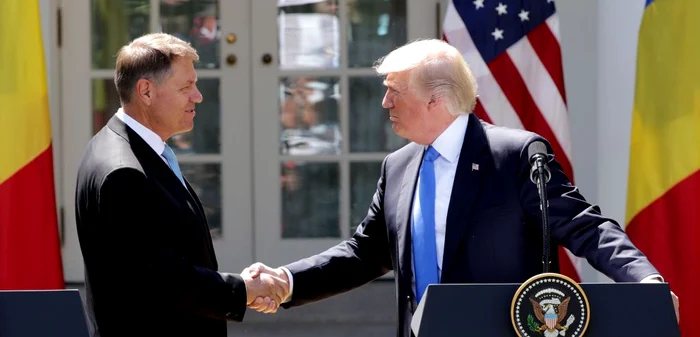 Preşedinţii Iohannis şi Trump la conferinţa de presă comună