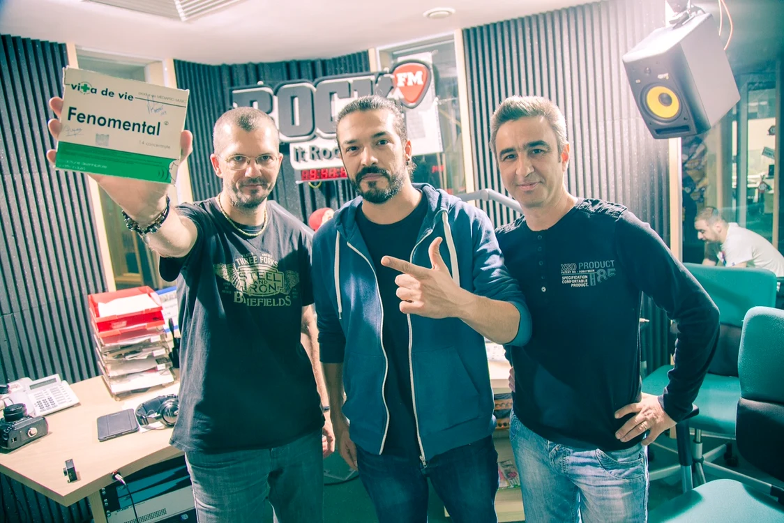 
    Adrian Despot și Sorin 'Pupe' Tănase au venit în studioul Rock FMFoto: Arhivă personală  