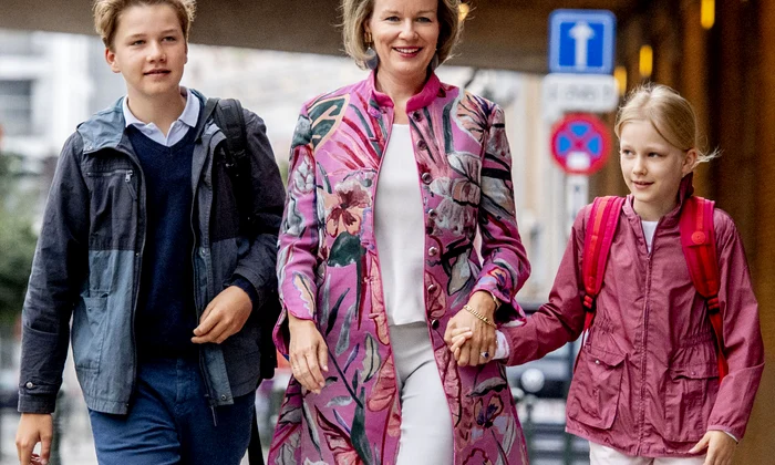 Queen Mathilde Accompanies Her Children For The Start Of The School Year Brussels jpeg