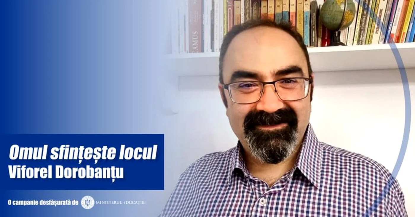 Viforel Dorobanțu este profesor la școala din comuna Curcani FOTO Facebook Ministerul Educației