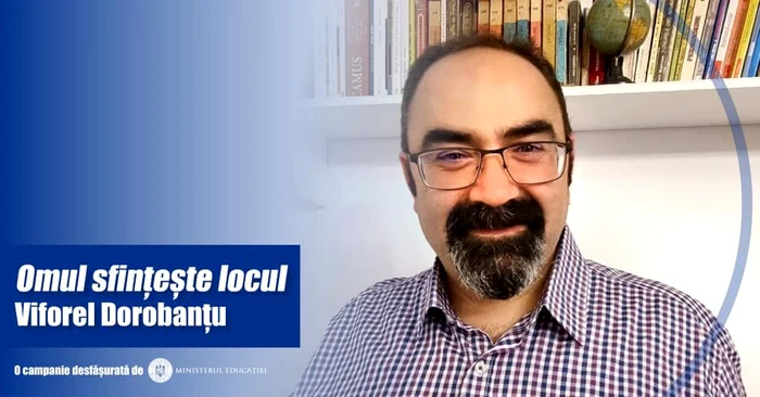 Viforel Dorobanțu este profesor la școala din comuna Curcani FOTO Facebook Ministerul Educației