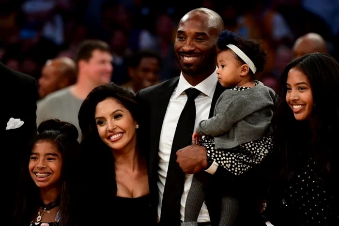 Kobe Bryant, soția sa și fiicele lor. Foto Getty images