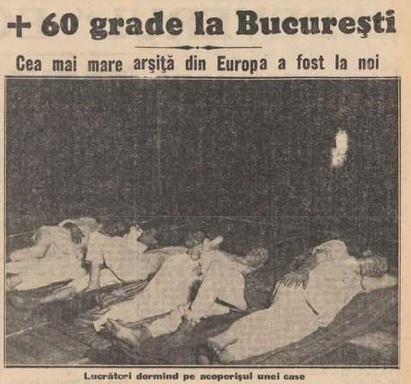 Caniculă în București (foto: Adevărul, 20 iulie 1931)