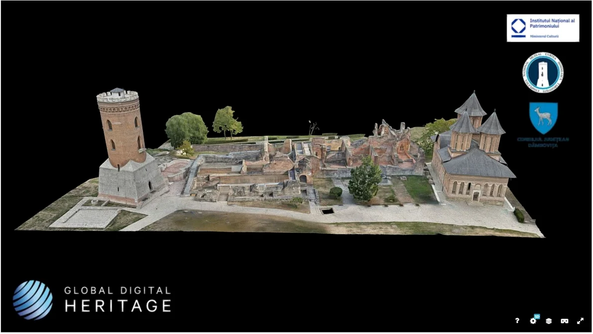Curtea Domnească din Târgoviște, model 3D (© sketchfab.com)