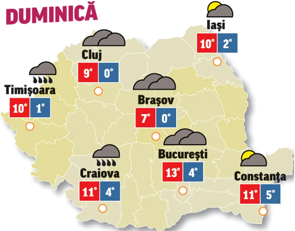 Prognoza meteo 5 aprilie anunță că vremea se menține închisă
