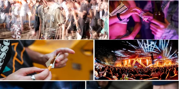 Relația dintre festivalurile de muzică și consumul de droguri Colaj