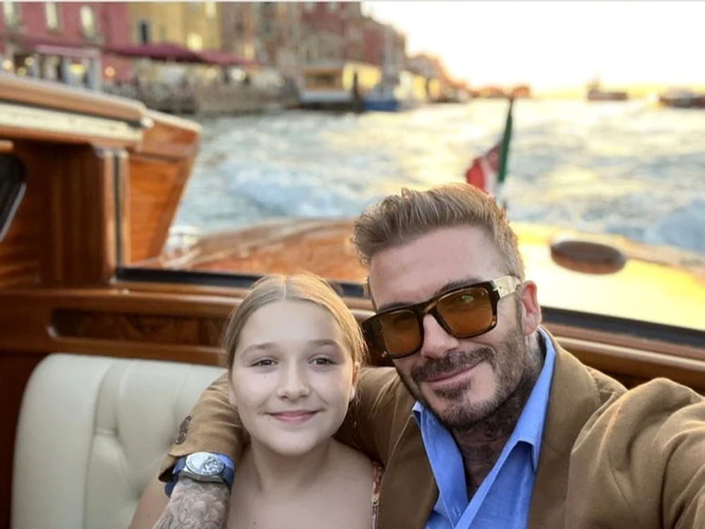 Harper
Seven, mezina familiei Beckham, şi David Beckham. Foto: Profimedia