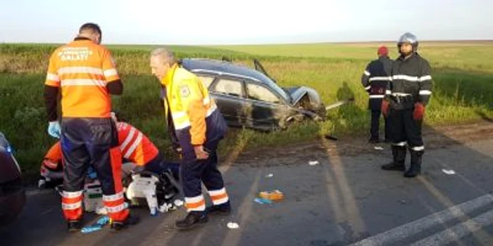 Imagine de la locul accidentului mortal lângă Costache Negri FOTO Grupul Şoferilor din Galaţi