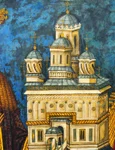 Neagoe Basarab, domnitorul Țării Românești, 1512-1521. Frescă din Mănăstirea Curtea de Argeș