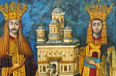 Neagoe Basarab, domnitorul Țării Românești, 1512-1521. Frescă din Mănăstirea Curtea de Argeș