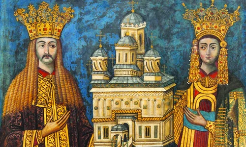 Neagoe Basarab, domnitorul Țării Românești, 1512-1521. Frescă din Mănăstirea Curtea de Argeș