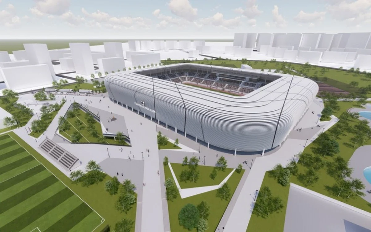 Noul stadion, conform proiectului tehnic. Sursa: Primăria Hunedoara