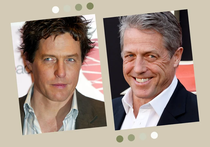 Hugh Grant, în tinerete (în stânga) și în prezent (în dreapta) / fotografii: Getty Images.