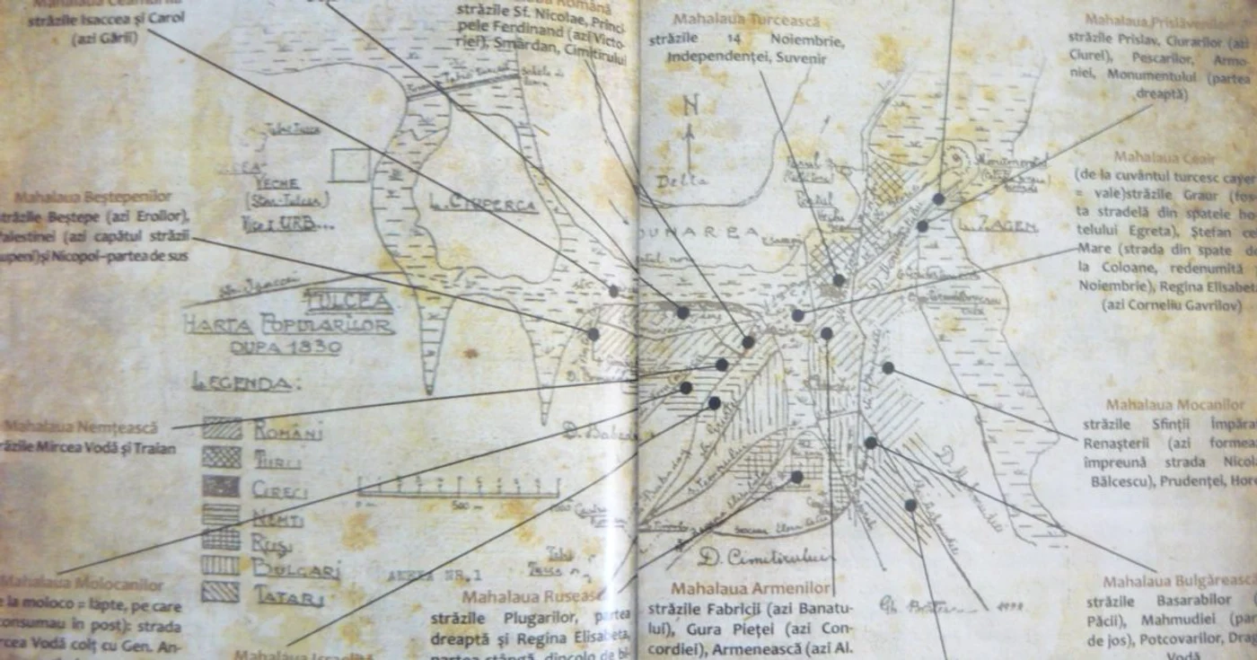Harta municipiului FOTO Tulcea de ieri şi de azi