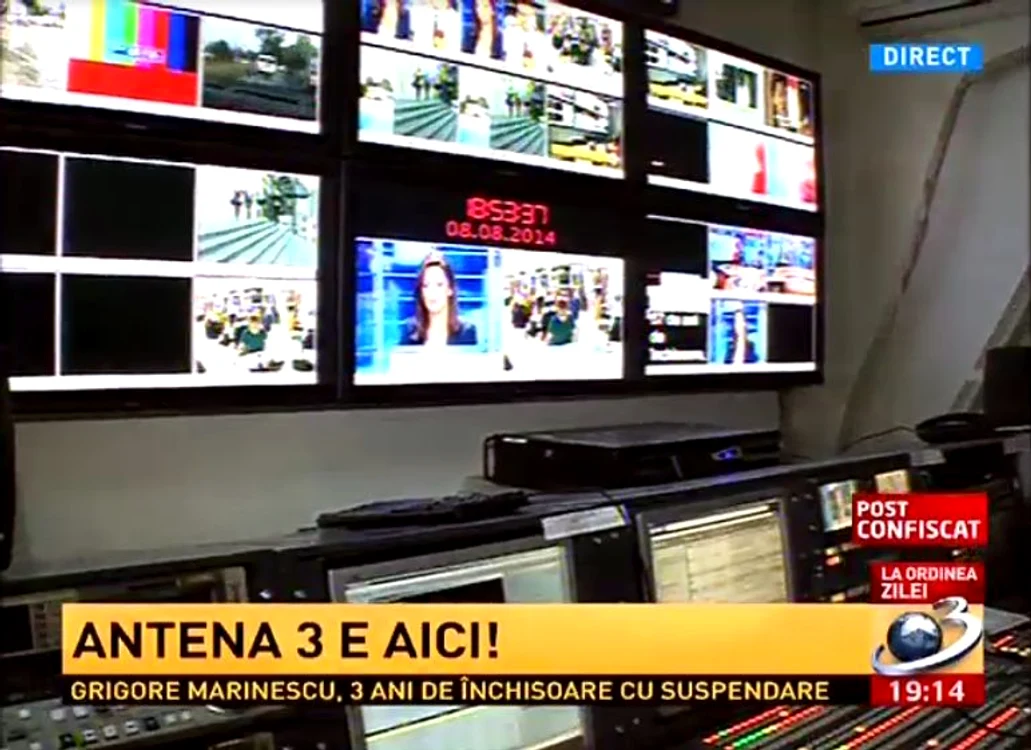 Imagini din sediul confiscat al Antenei 3