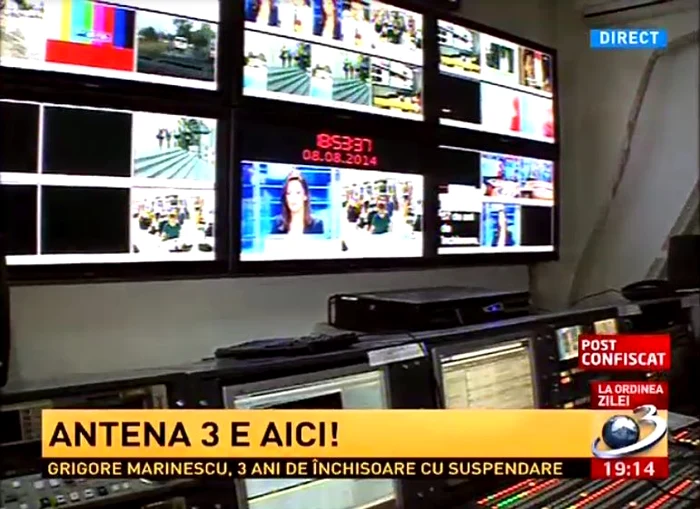 Imagini din sediul confiscat al Antenei 3