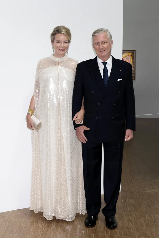 Regina Mathilde și Regele Philippe al Belgiei la Centrul Pompidou din Paris. FOTO: Profimedia