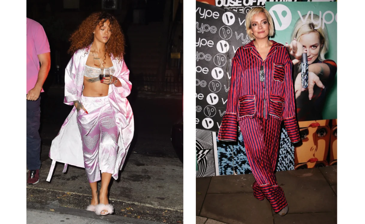 Rihanna, în pijama sexy la un eveniment. Lily Allen, surprinsă la plimbare în haine de casă