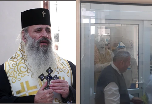 Mitropolitul Teofan, la Spitalul de Boli Infecţioase din Iaşi FOTO Florin Roşu