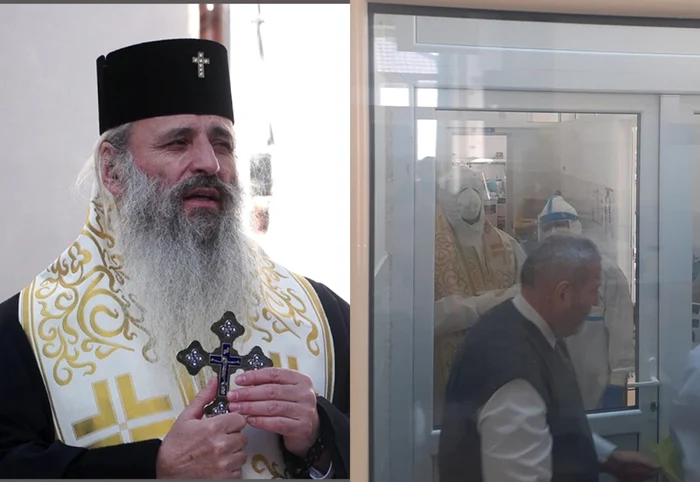 Mitropolitul Teofan, la Spitalul de Boli Infecţioase din Iaşi  FOTO Florin Roşu