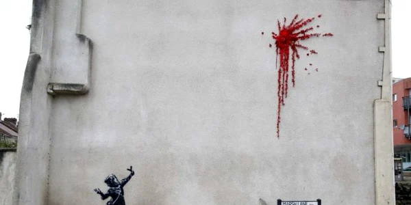 banksy bristol sf valentin 14 feb 2020 foto afp / GEOFF CADDICK 
