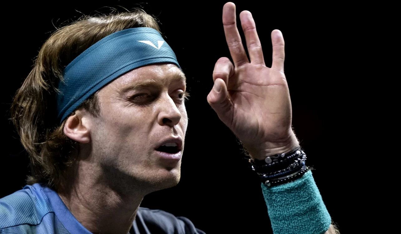 Andrey Rublev, protagonistul unui incident la Dubai. Foto EPA EFE