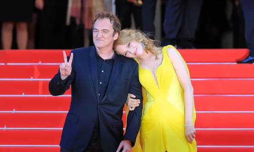 Quentin Tarantino şi Uma Thurman jpeg