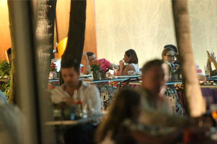 Călin părea foarte binedispus în compania Andrei Trandaș