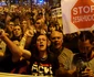 Imagini de la protestul din Madrid.