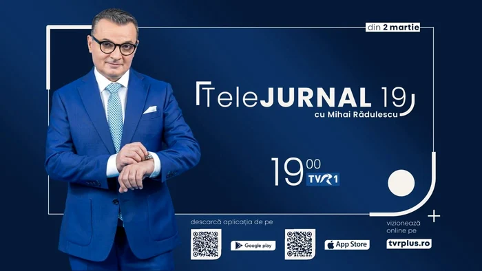 Știrile TVR1, din 2 martie, de la ora 19:00 cu Mihai Rădulescu Sursa foto: TVR