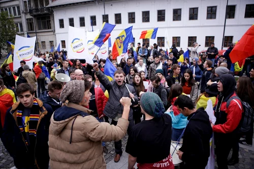 Platforma Unionistă Acţiunea 2012 organizează marşul Luptă pentru Basarabia în Bucureşti sâmbătă 22 octombrie 2016 FOTO Inquam Photos Liviu Florin Albei