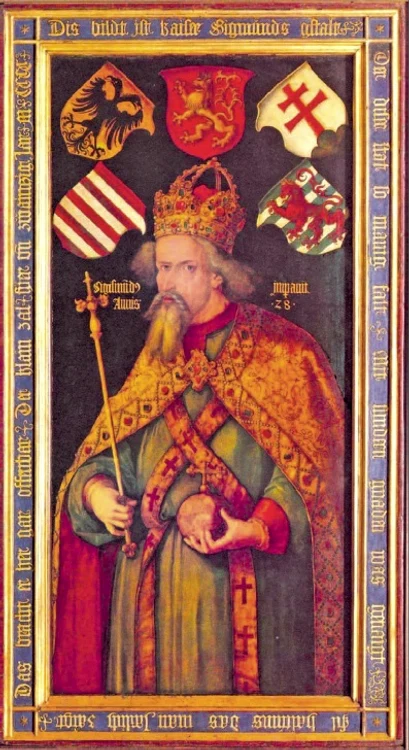 Sigismund de Luxemburg,  într-un tablou de epocă