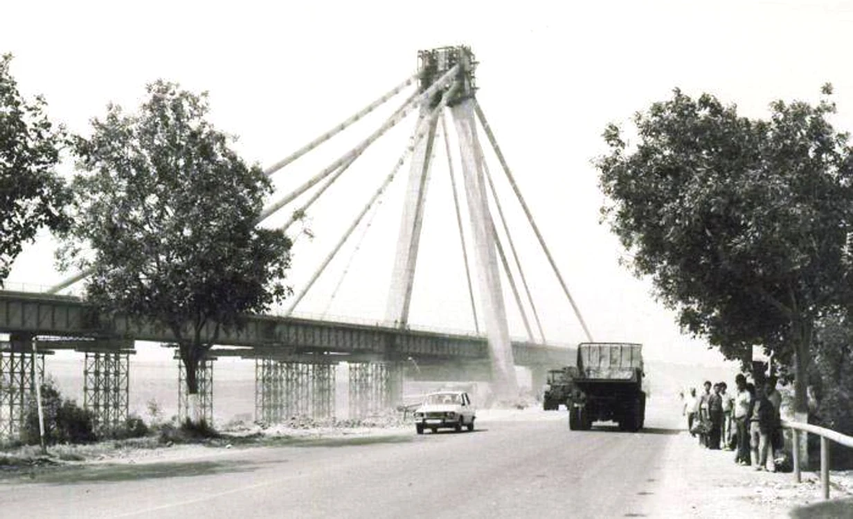 Podul de la Agigea în timp ce era în șantier Colecție Dobrogea.Dobrogeni