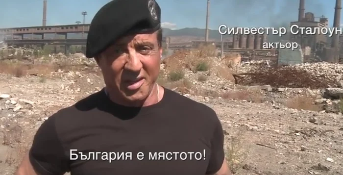 Sylvester Stallone a filmat scene din seria "The Expendables" în Bulgaria