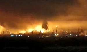 atac rafinarie rusia FOTO Captura video