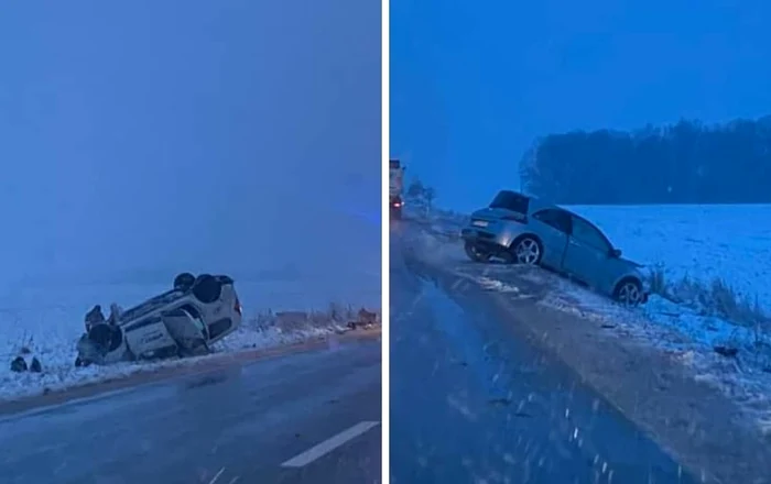 Trei răniți în accidentul de la Optași FOTO: Info Trafic Slatina