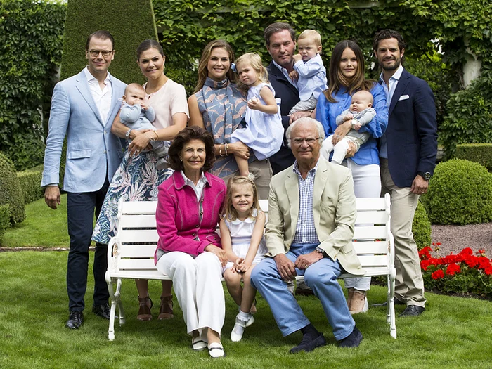 Swedish Royal Family portrait, Solliden, Sweden 15 Jul 2016 jpeg