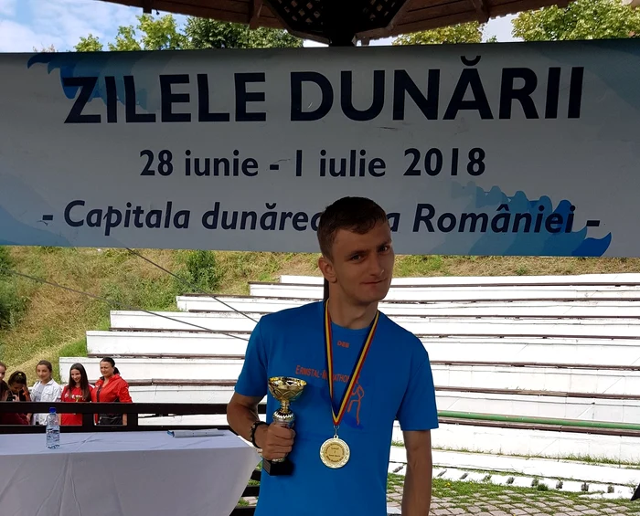 Unul din primele concursuri câștigate de Marian la atletism FOTO arhiva personală