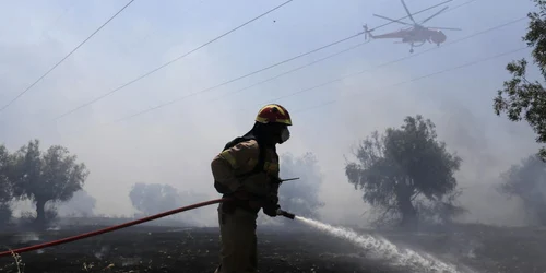 Incendiu în apropiere de Atena Grecia 27 iulie 2021 FOTO EPA-EFE