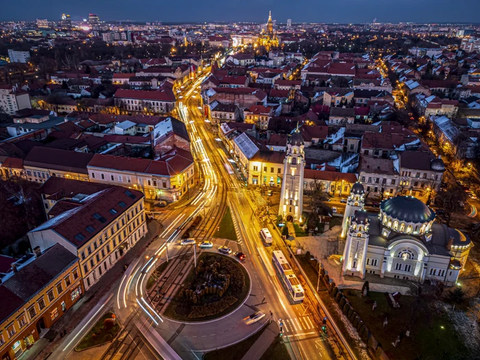 Orașul Timișoara, panoramă de la înălțime. Foto: Arhivă