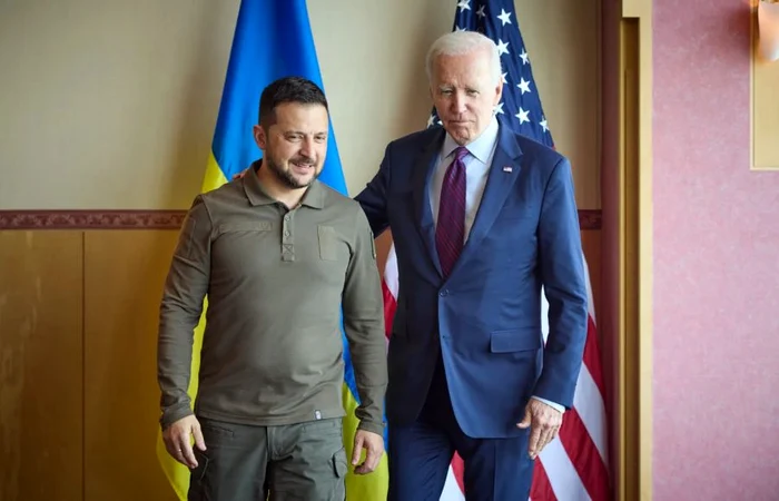 Volodimir Zelenski și Joe Biden - UKRAINIAN PRESIDENTIAL PRESS SERVICE