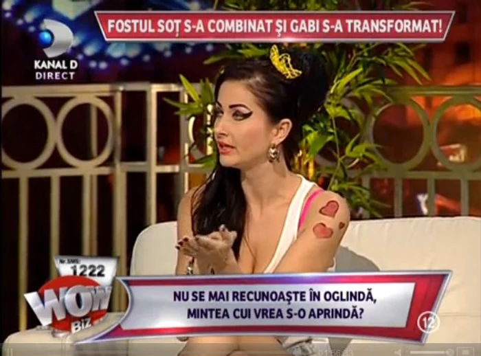 Gabi Cristea a intrat foarte bine în rolul lui Amy Winehouse (captură: Kanal D)
