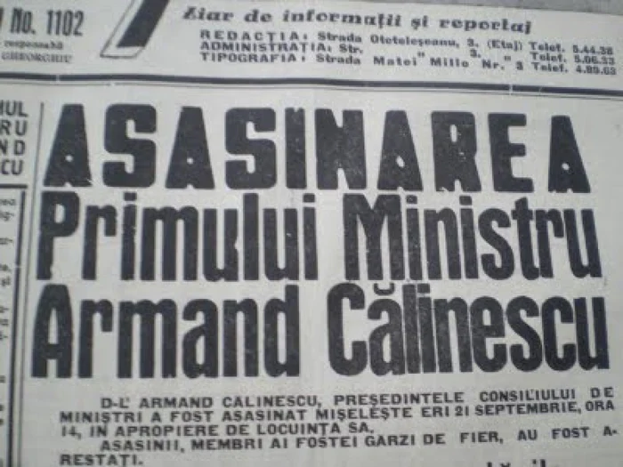 armand calinescu asasinare