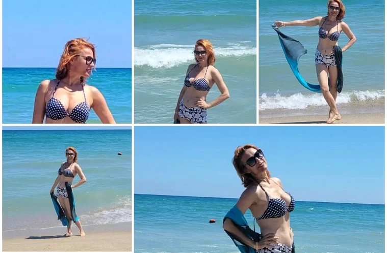 Monica Davidescu arată senzațional în costum de baie. Sursa foto: Facebook