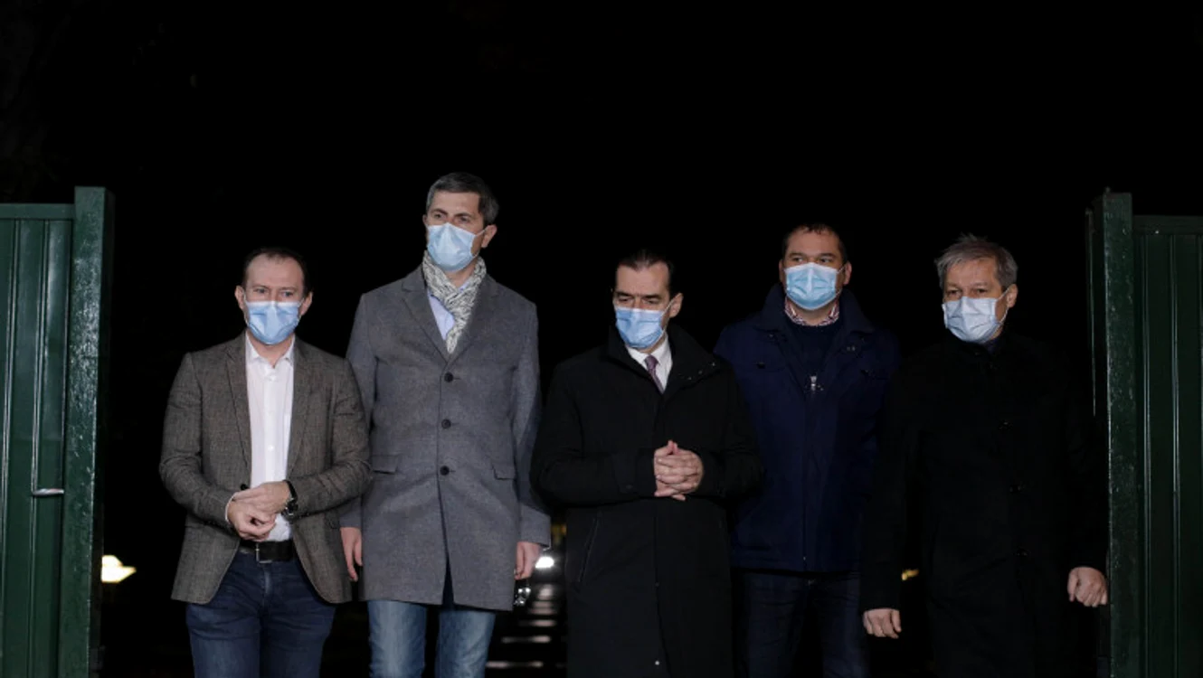 
    Florin Cîțu, Dan Barna, Ludovic Orban, Cseke Attila, Dacian Cioloș Inquam Photos/ Octav Ganea   