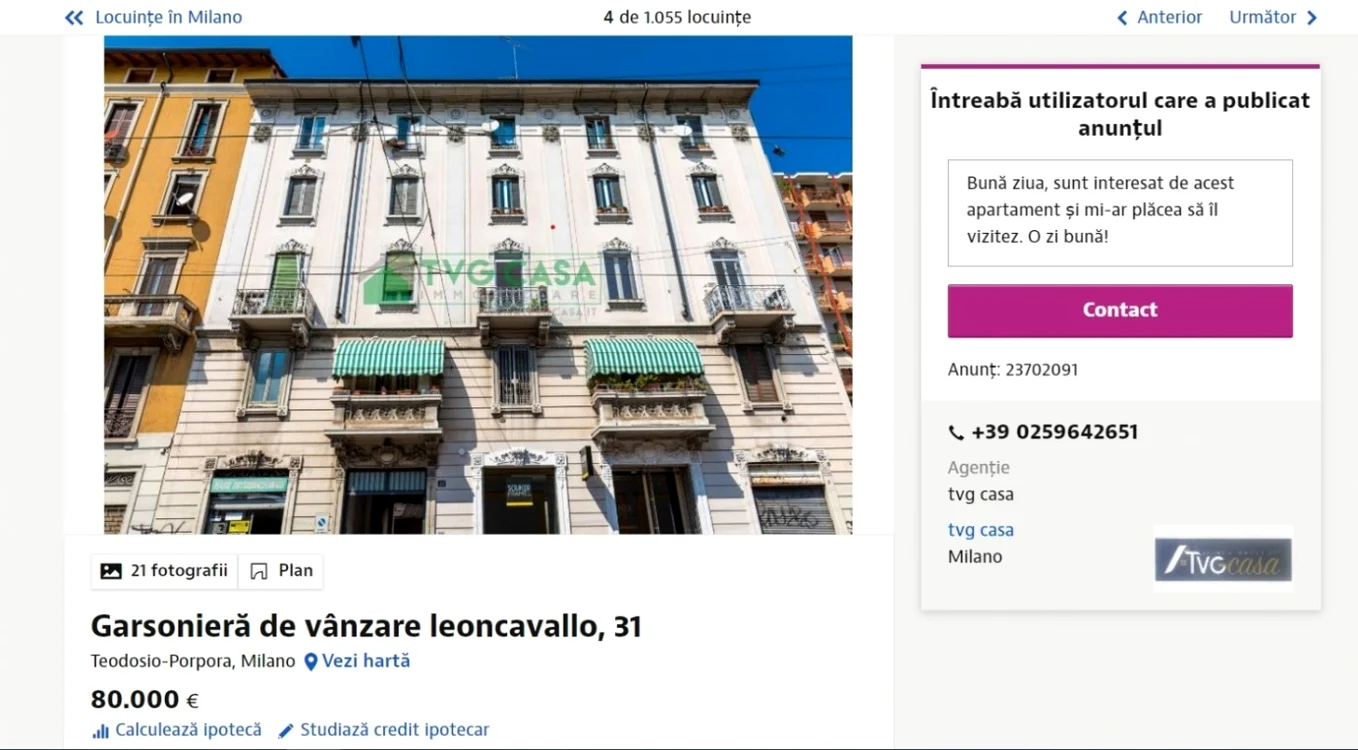 Oferte imobiliare Milano SURSA idealista.it