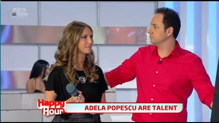 Adela Popescu a făcut furori în emisiunea lui Cătălin Măruţă (captură: PRO TV)